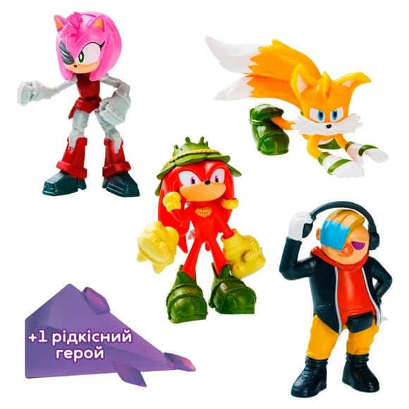 Набір ігрових фігурок Пригоди Наклза SONIC PRIME SON2040B 5 фігурок, 6,5 см