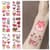 Набор временных татуировок "Любовь №3" Love-tattoo-mini-set-2-10, 10 штук, размер 12 × 7 см