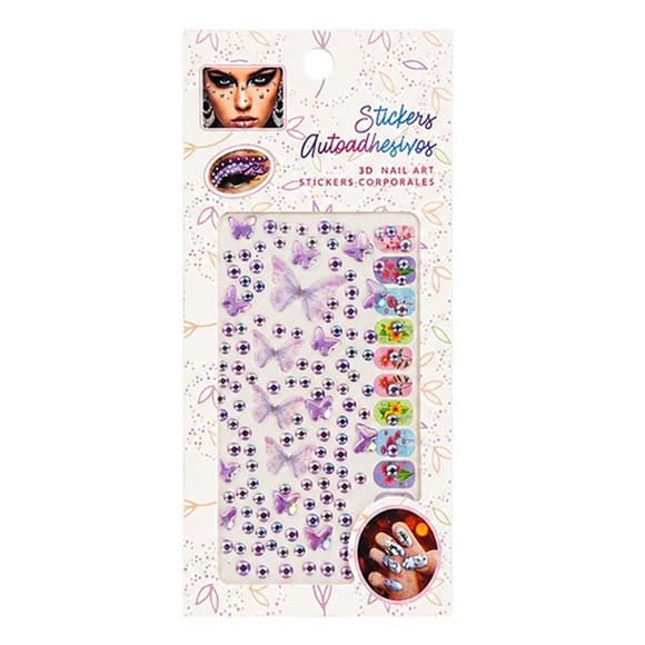Декоративні наклейки XY-030(Violet) для манікюру та макіяжу