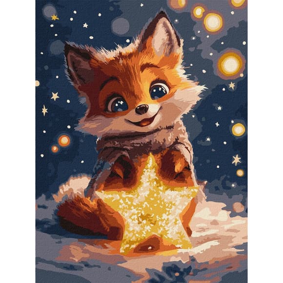 Картина по номерам "Мечтательный лисенок" ©art_selena_ua KHO6696, 30x40 см