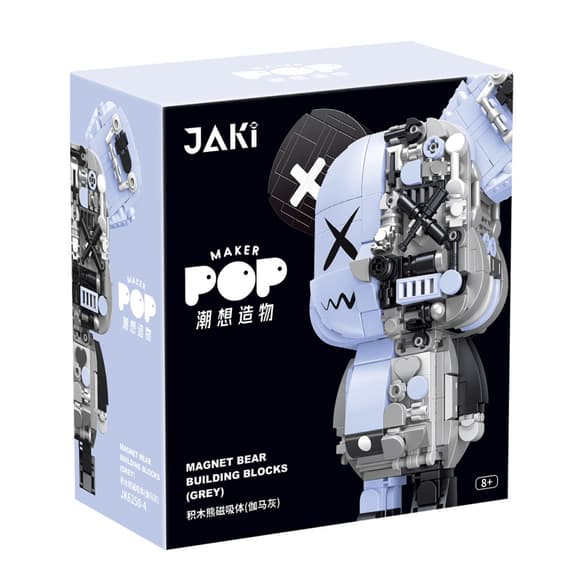 Дитячий конструктор "Магнітний Вайб" JAKI JK6250-4 серії "Кіберпанк ведмедики" 546 деталей
