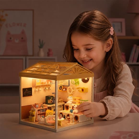 Конструктор-румбокс "Котокафе" Mini House 8007-MH, серії "Інтер'єр" 145 деталей