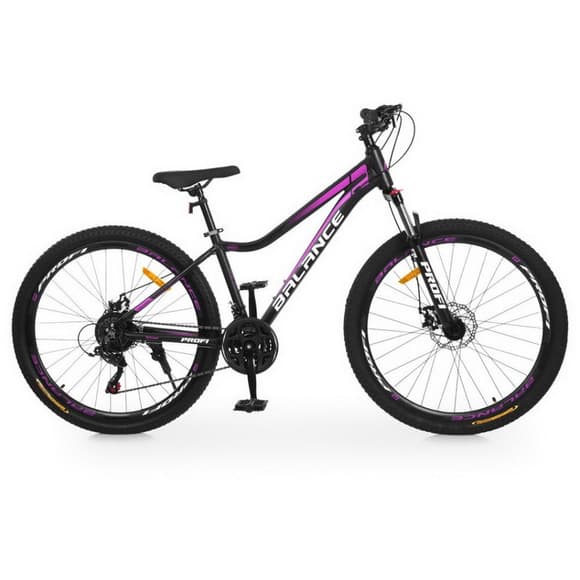 Велосипед дитячий "BALANCE" BL-27505, 27,5 дюймів, чорно-рожевий
