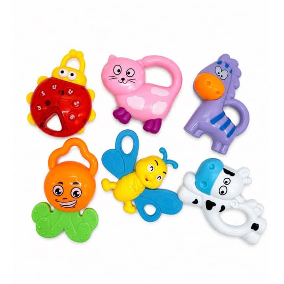 Набір дитячих брязкалець "Baby toys" 2826-1, у наборі 6 штук