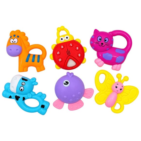 Набір дитячих брязкалець "Baby toys" 2826-2, у наборі 6 штук