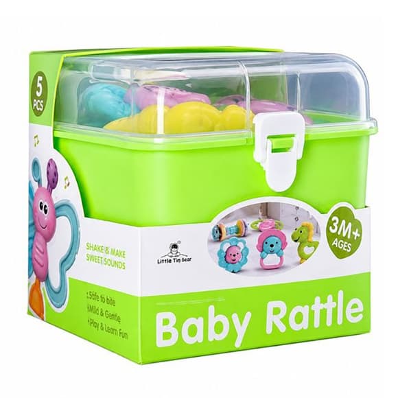 Набір дитячих брязкалець "Baby rattle" 3172(Green) у наборі 5 штук