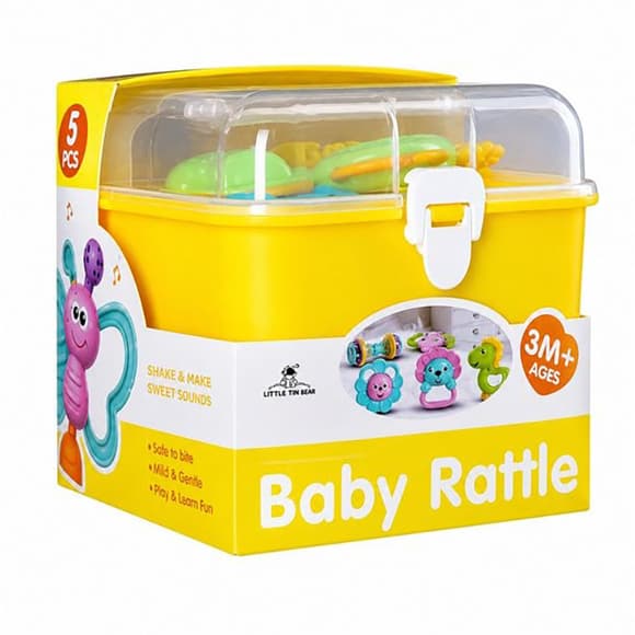 Набір дитячих брязкалець "Baby rattle" 3172(Yellow), у наборі 5 штук