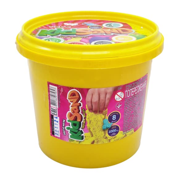 Набір креативної творчості "Кінетичний пісок" KidSand" KS-01-01 відро 1000г