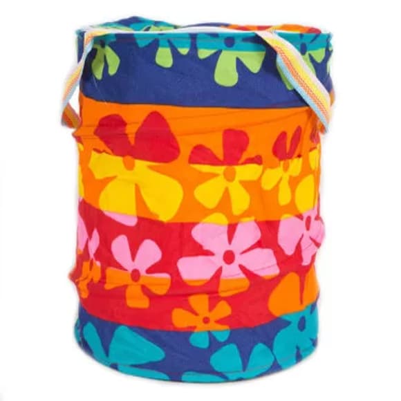 Корзина для игрушек M3732 диаметр 30 см, высота 38 см, крыш-застеж-мол, 2 ручки