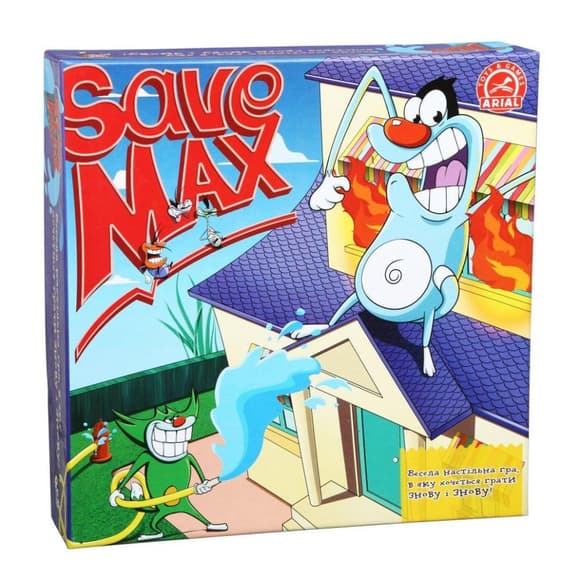 Настольная игра Спасти Макса. Пожарник Arial 911357 на укр. языке                                           