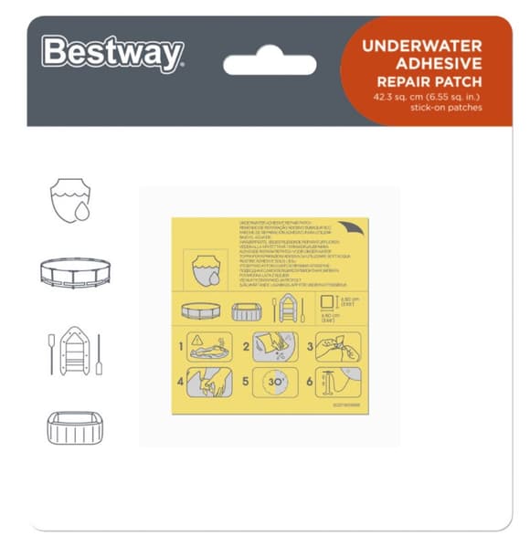 Ремкомплект для надувных изделий 62091  в наборе клей + пленка                                                                    