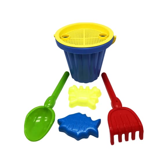 Пісочний набір "Великий" Mtoys S0004 лопатка, граблі та дві пасочки