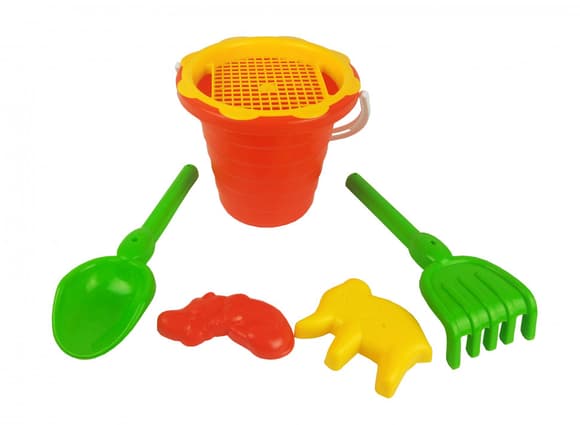 Пісочний набір "Великий" Mtoys S0004 лопатка, граблі та дві пасочки