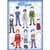 Дитяча гра на магнітах Вибери професію. Тарас 800200, 8 комплектів одягу