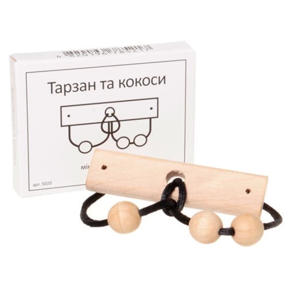Міні головоломка Тарзан і кокоси Заморочка 5020 дерев'яна
