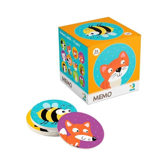 Детская настольная игра Мемо "Животные" DoDo 300145, 12 изображений