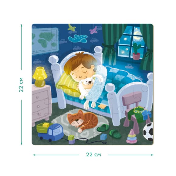 Дитячий пазл "Мій День" DoDo 300130, 4в1